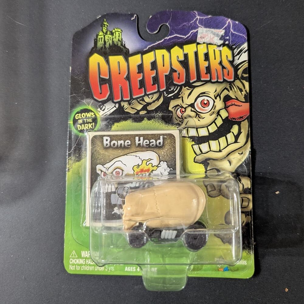 2004 Creepsters Bone Head Glow in the Dark 1:64 Diecast Car w/ Card